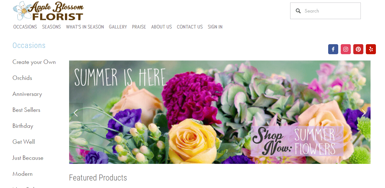 Apple Blossom Florist's Homepage