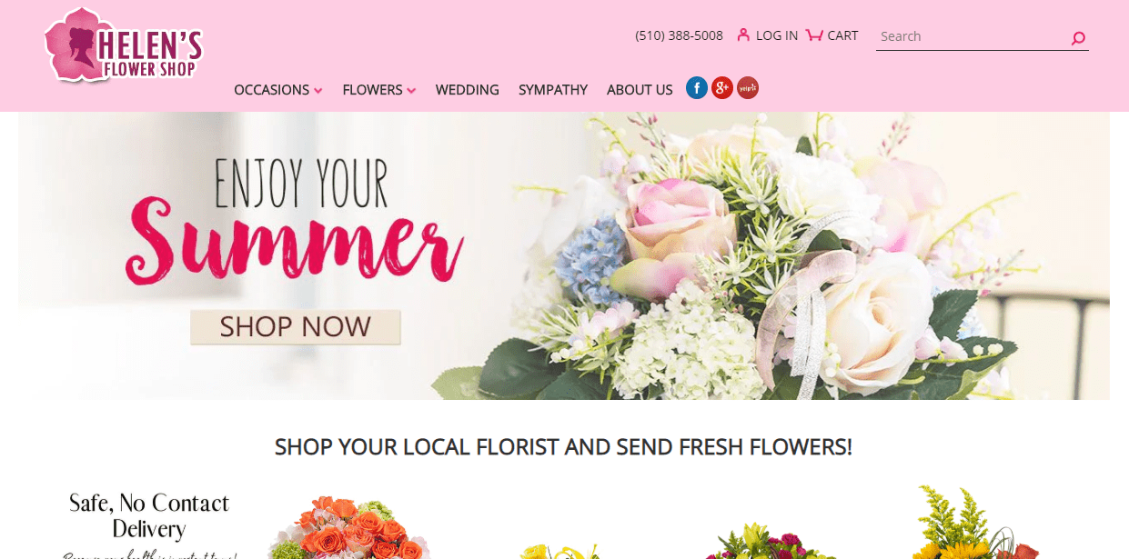 Helen’s Flower Shop's Homepage