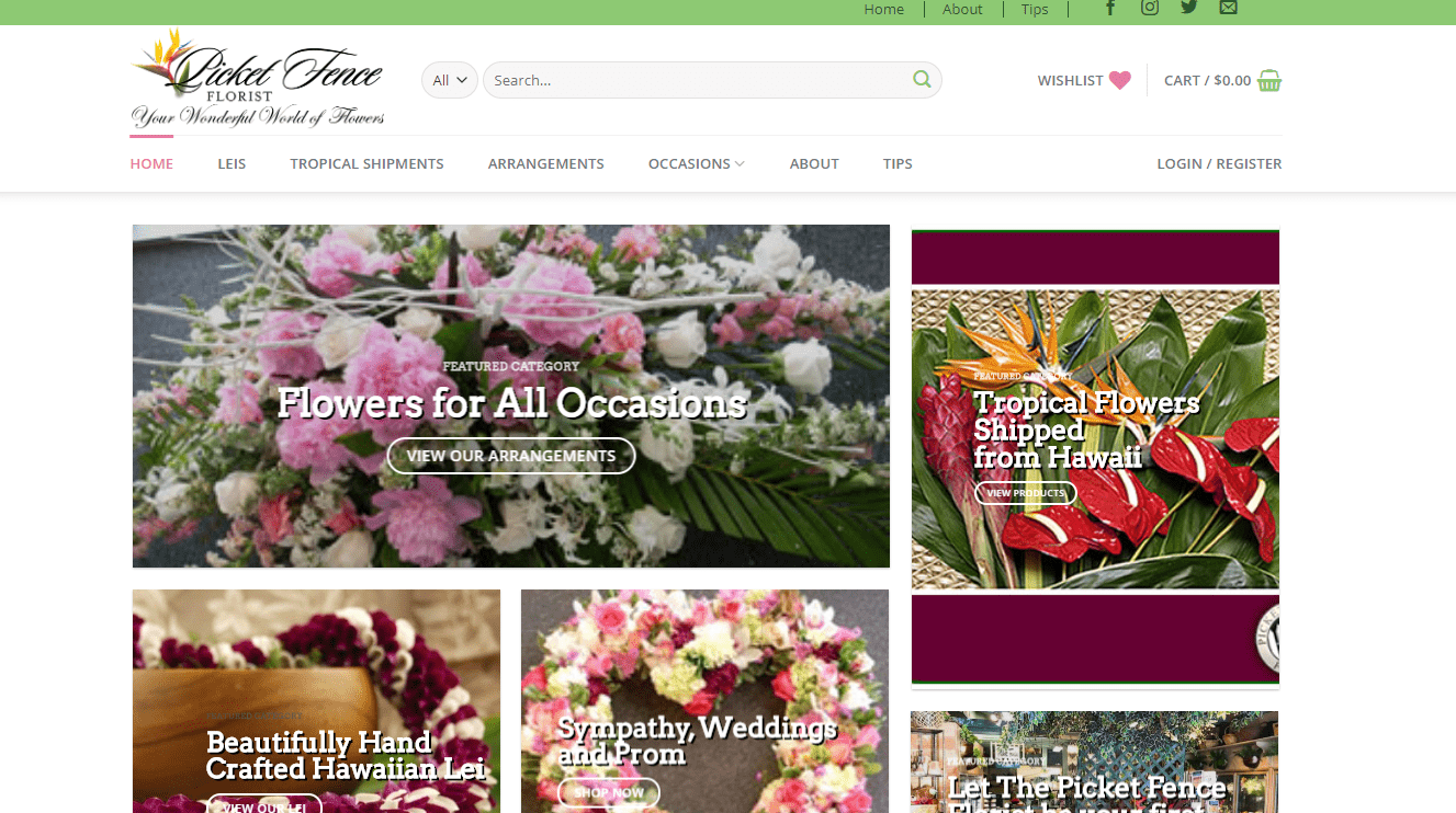 The Picket Fence Florist's Homepage