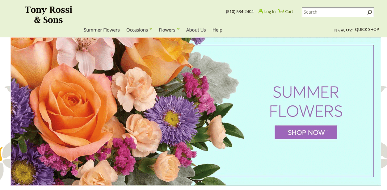 Tony Rossi Sons Florists' Homepage