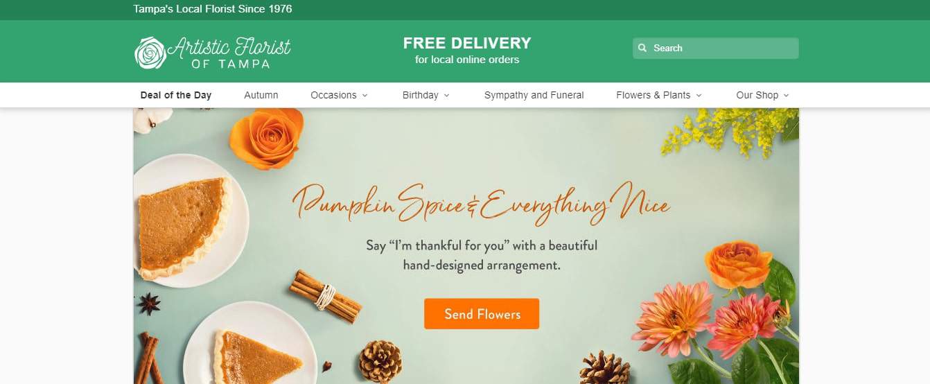 Artistic Florist Of Tampa's Homepage