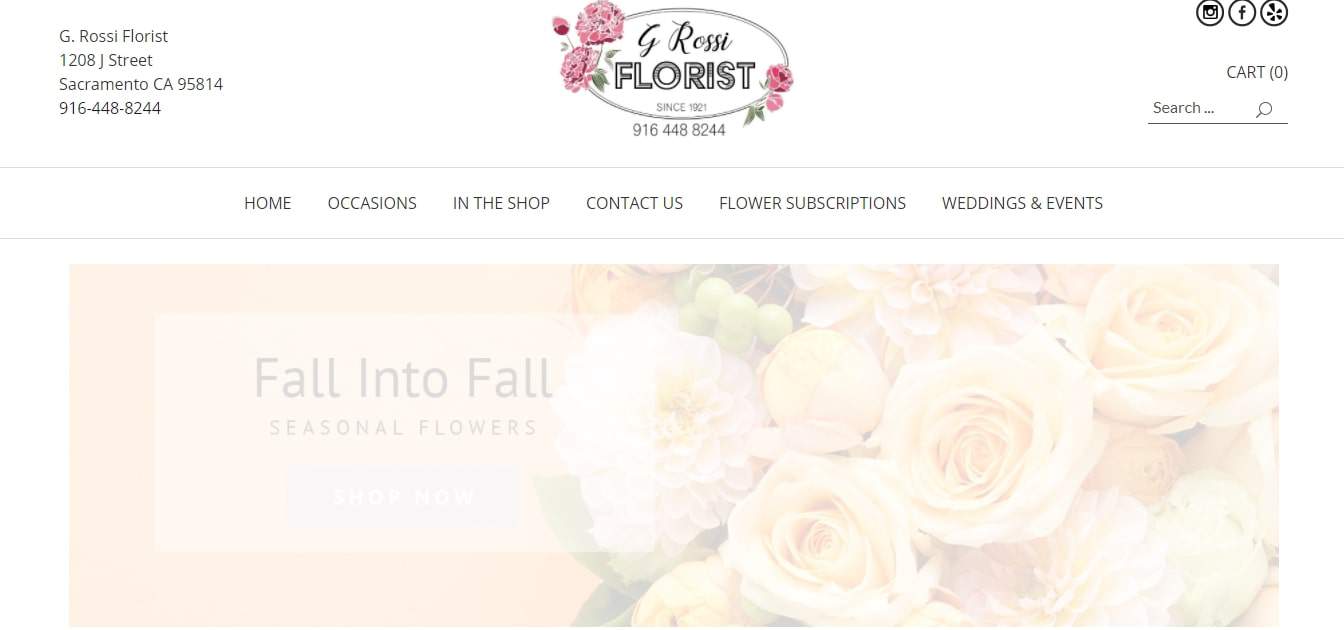 G Rossi Florist's Homepage