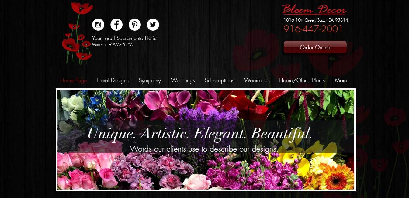 Bloem Decor Florist's Homepage