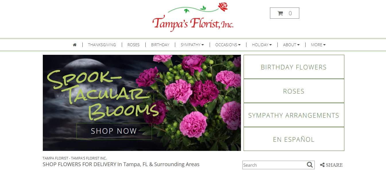 Tampa's Florist Inc's Homepage