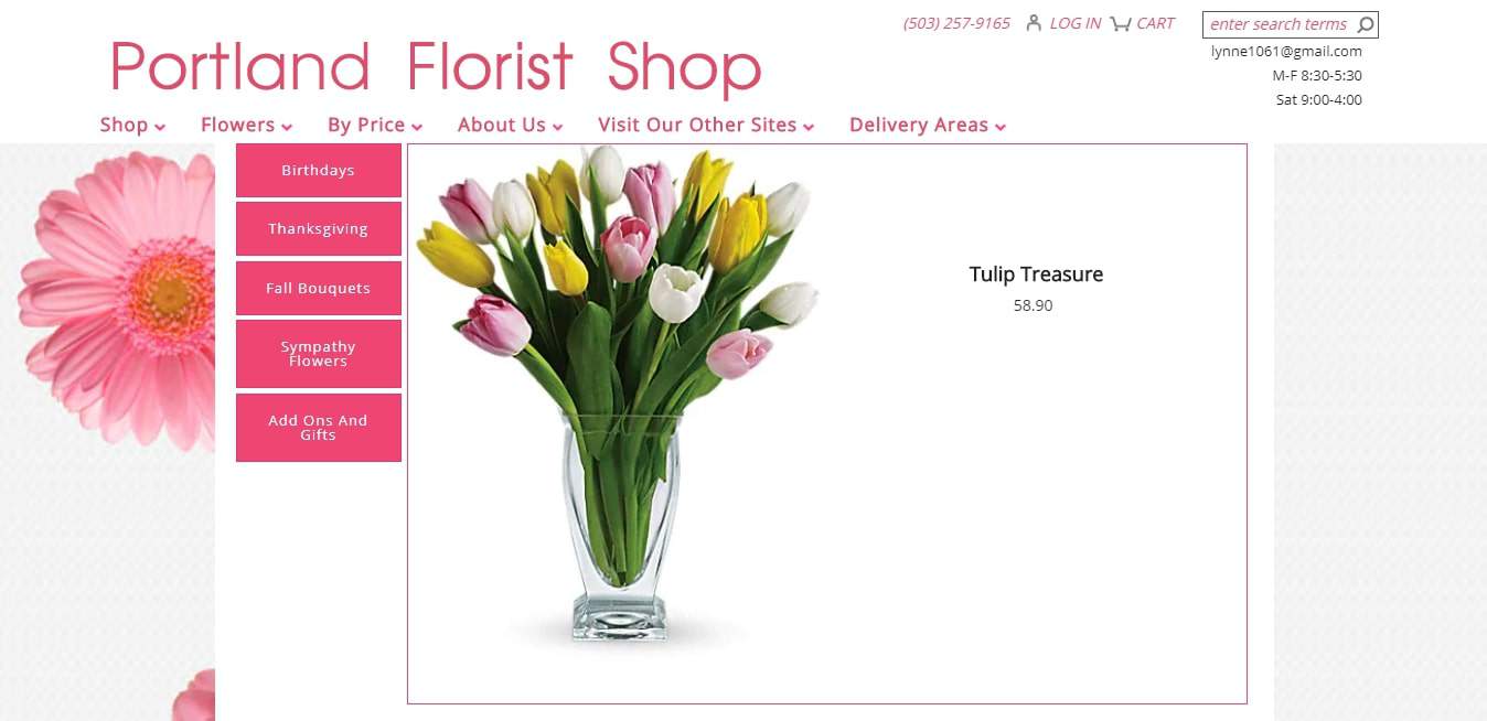 Portland Florist Shop's Homepage