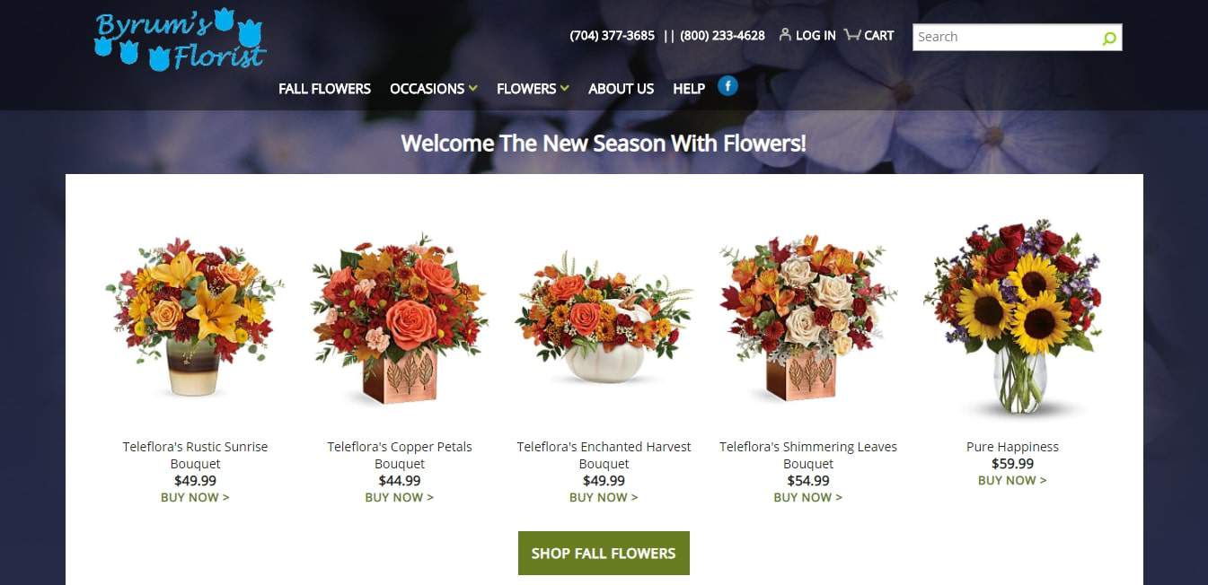 Byrum's Florist's Homepage